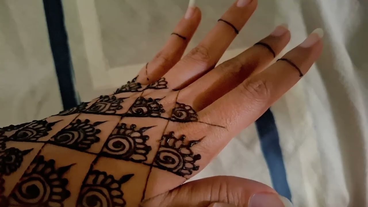 Easy hand mehndi || back hand mehndi || easy mehndi design #mehndi 