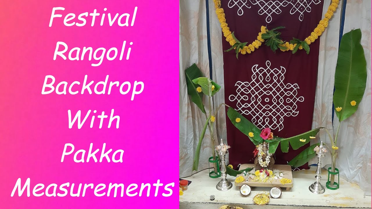 DIY Rangoli design for Backdrop | Festival decoration | Wall décor ideas | Rangoli on Fabric
