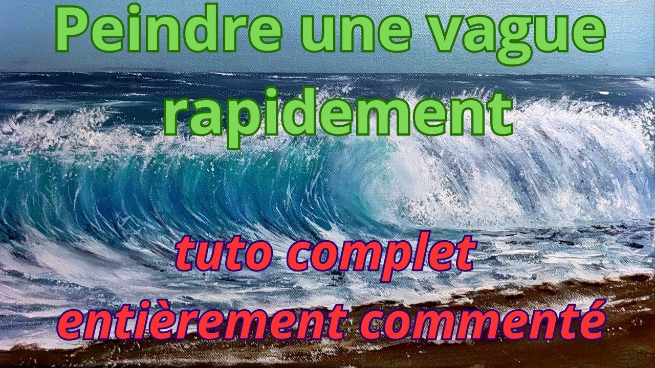 [TUTO] Comment peindre à l'huile une vague rapidement. VIDÉO EXPLIQUEE de A à Z 🙂 #painting #art