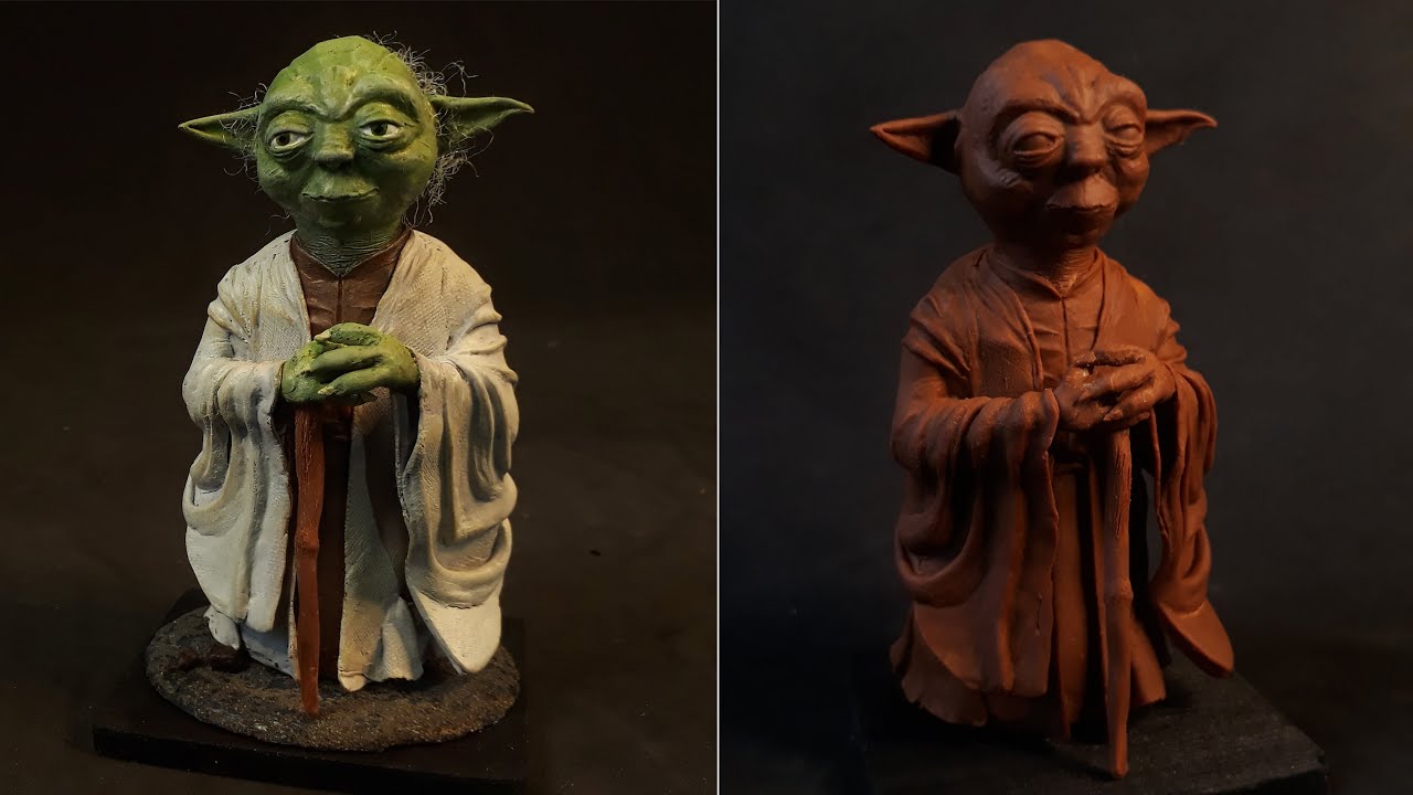 Sculpting MASTER YODA With Air Dry Clay | STAR WARS