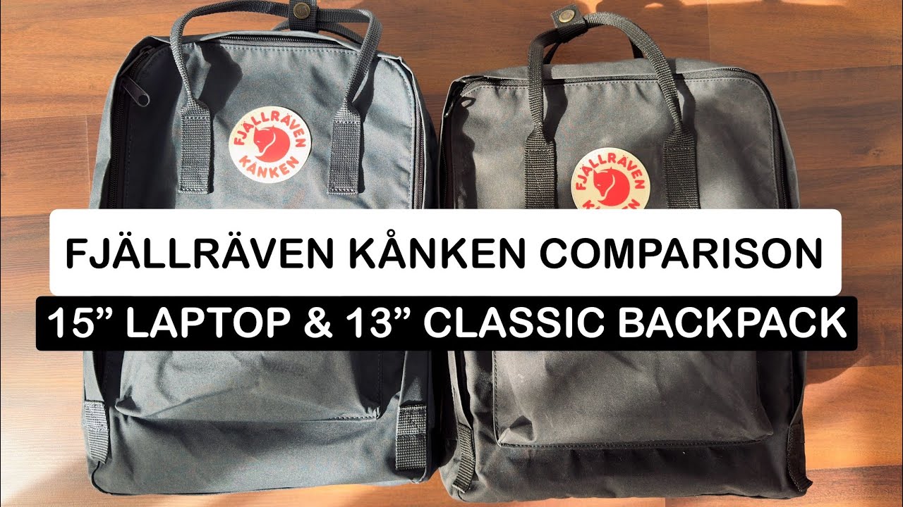Fjällräven Kånken Comparison | 15” Laptop & 13” Classic Backpack | Travel Favorite | My First Video!