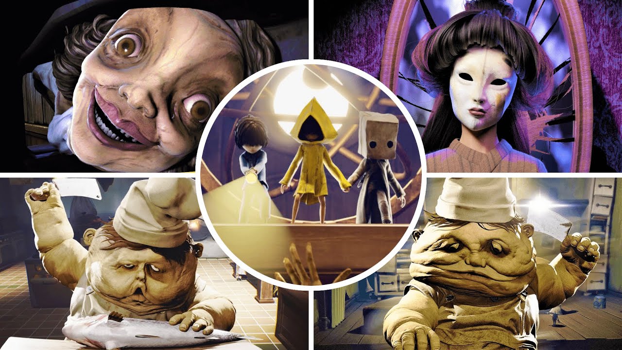 LITTLE NIGHTMARES I & II - All Bosses & Ending (No Damage)
