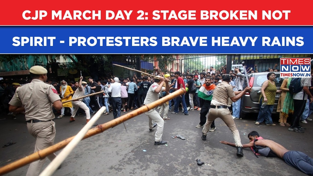 CJP Parliament March Day 2: Stage Broken Not Spirit - Protesters Brave Heavy Rains At Jantar Mantar