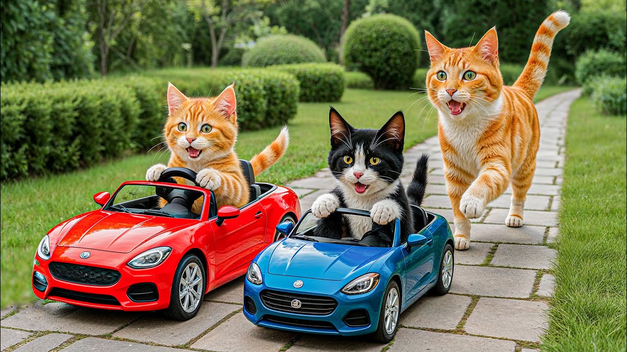 Mama Cat Trims Fur on the Farm and Makes Tiger Hat For Kittens At Home🐾🎩🐯