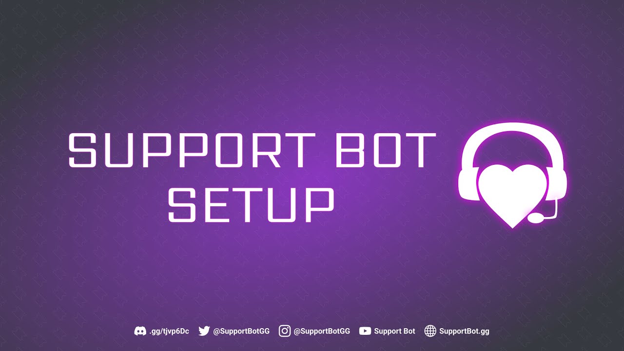 Support Bot - Setup a ticket bot in 60s