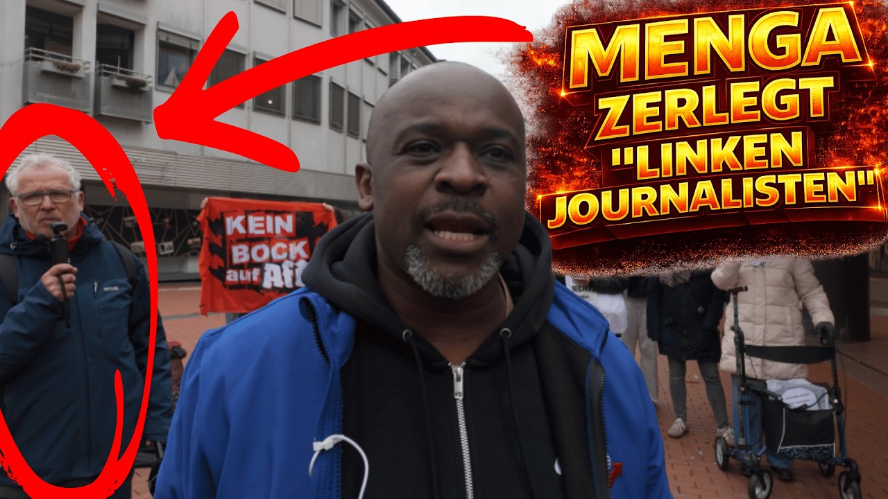 Damit hat er nicht gerechnet AfD Infostand Gießen mit Serge Menga