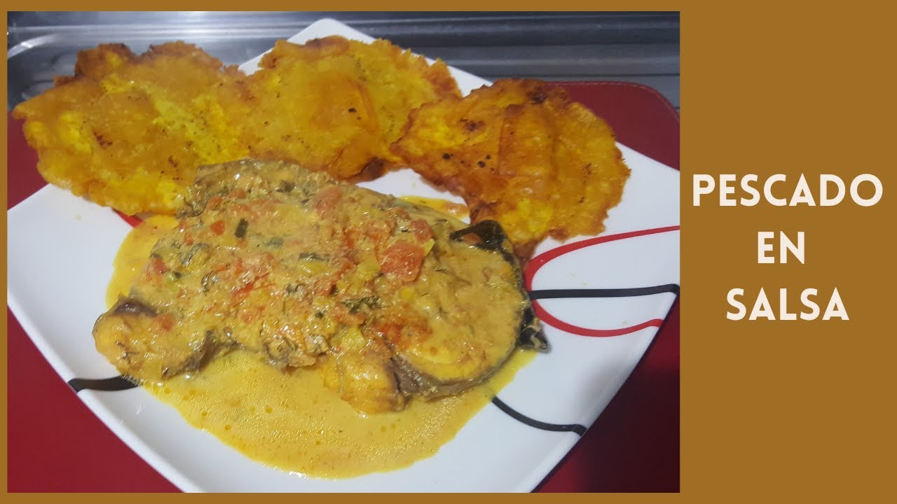 Pescado en salsa con crema de leche.
