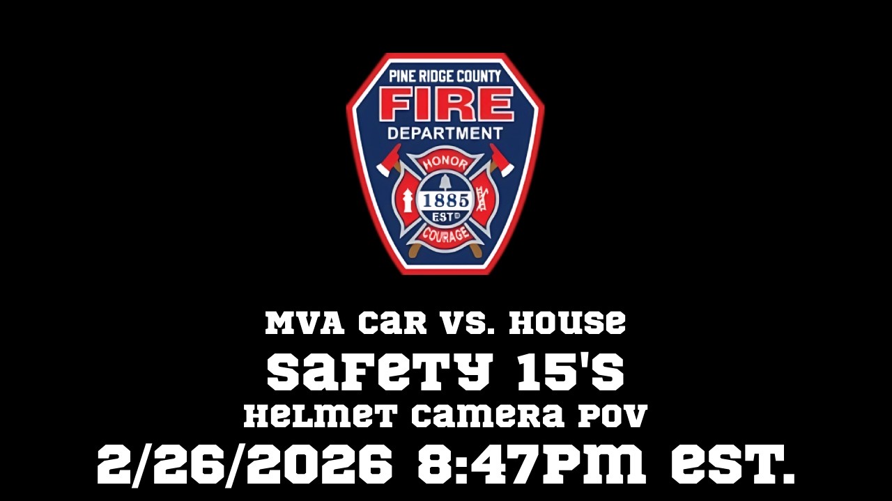 Helmet Camera - Safety 15 POV - MVA Car vs House | 2/26/2026 8:47Pm EST.