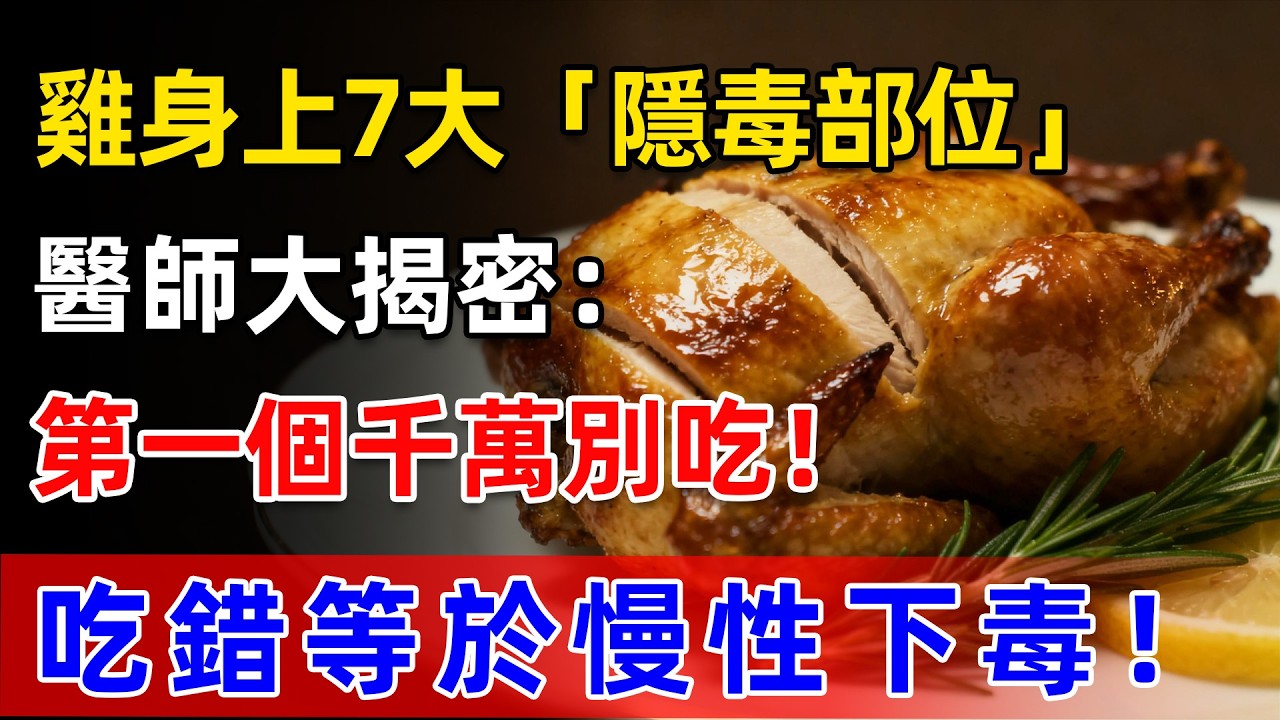 雞身上7「它」「隱毒部位」，打死也別吃！醫生警告：全是「毒素倉庫」，重金屬、荷爾蒙堆積，別讓養生雞湯變成致命陷阱！