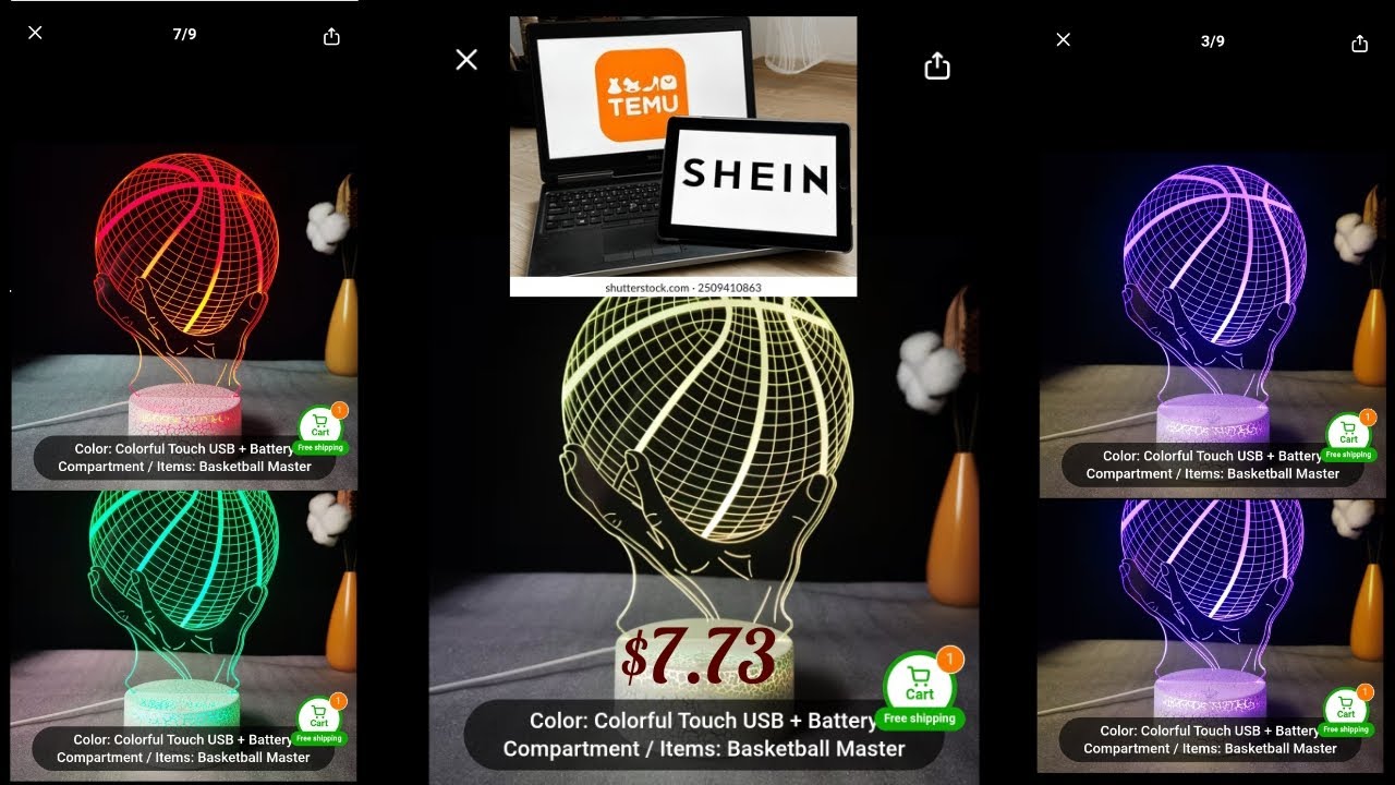 BASKETBALL 3D TABLE LAMP LED CREATIVE GIFT VISUAL COLORFUL NIGHT LIGHT GIFT 🕯️