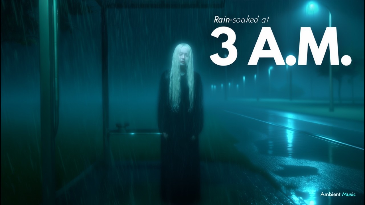 ✧ Calm Ambient Background Music for Relaxation, Study & Work | Rain-soaked at 3 a.m.