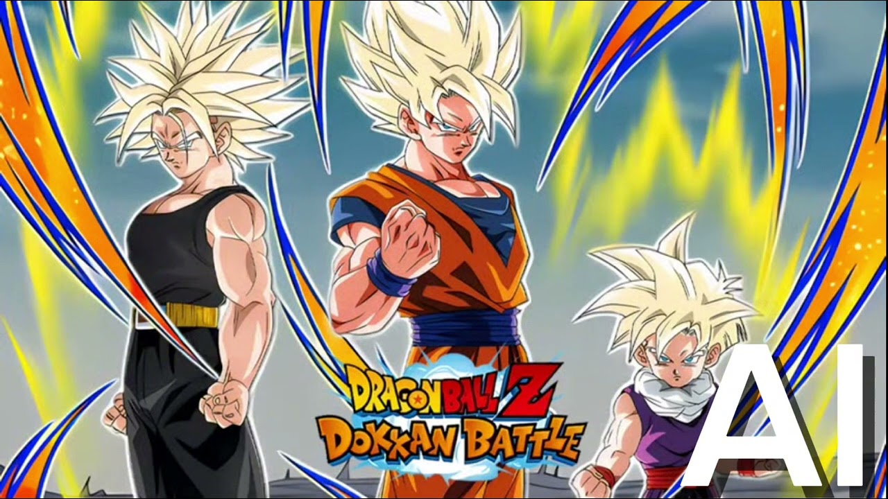 LR PHY Goku & Trunks & Gohan Standby but the OST is extended by AI - Dokkan Battle