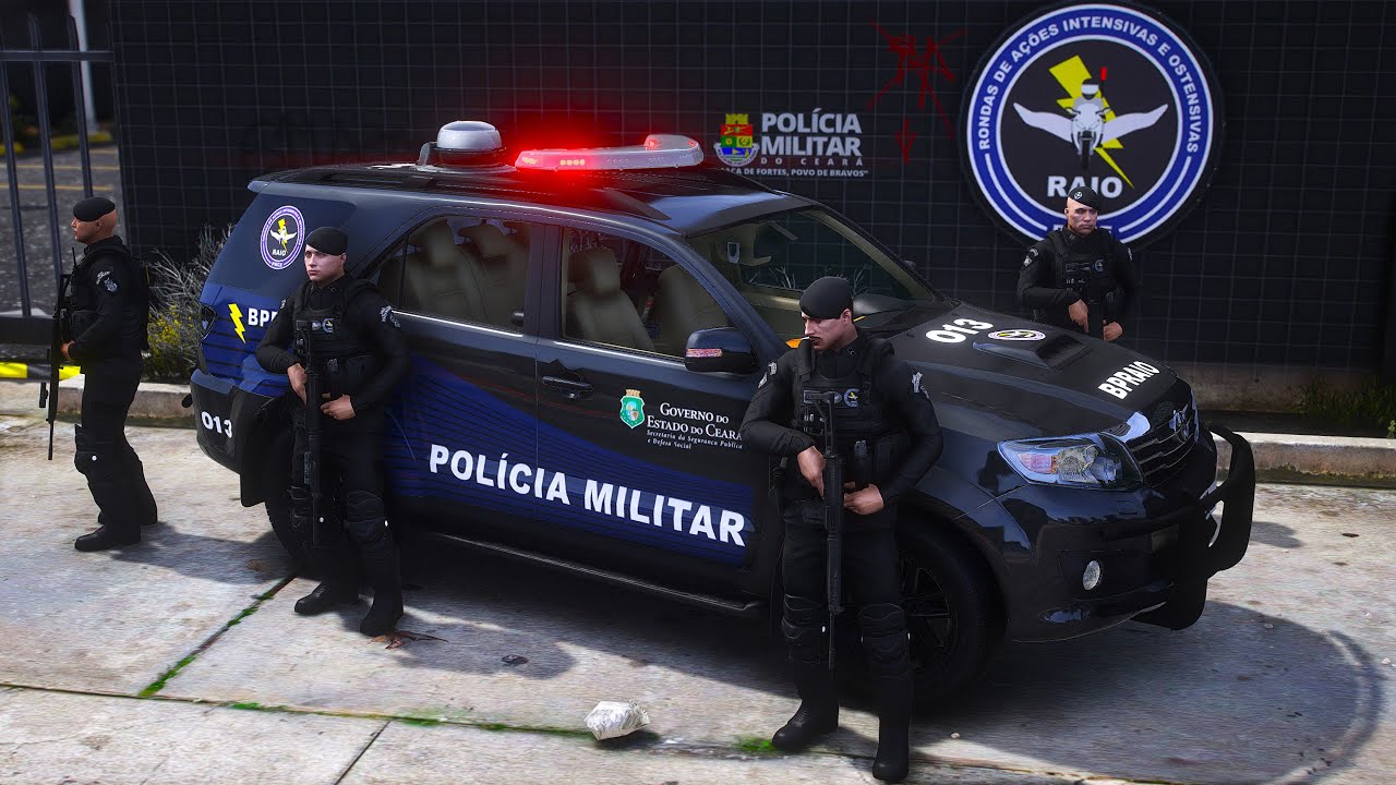PERSEGUIÇÃO a CRIMINOSO ARMADO BPRAIO / PMCE ⚡ GTA 5 POLICIAL