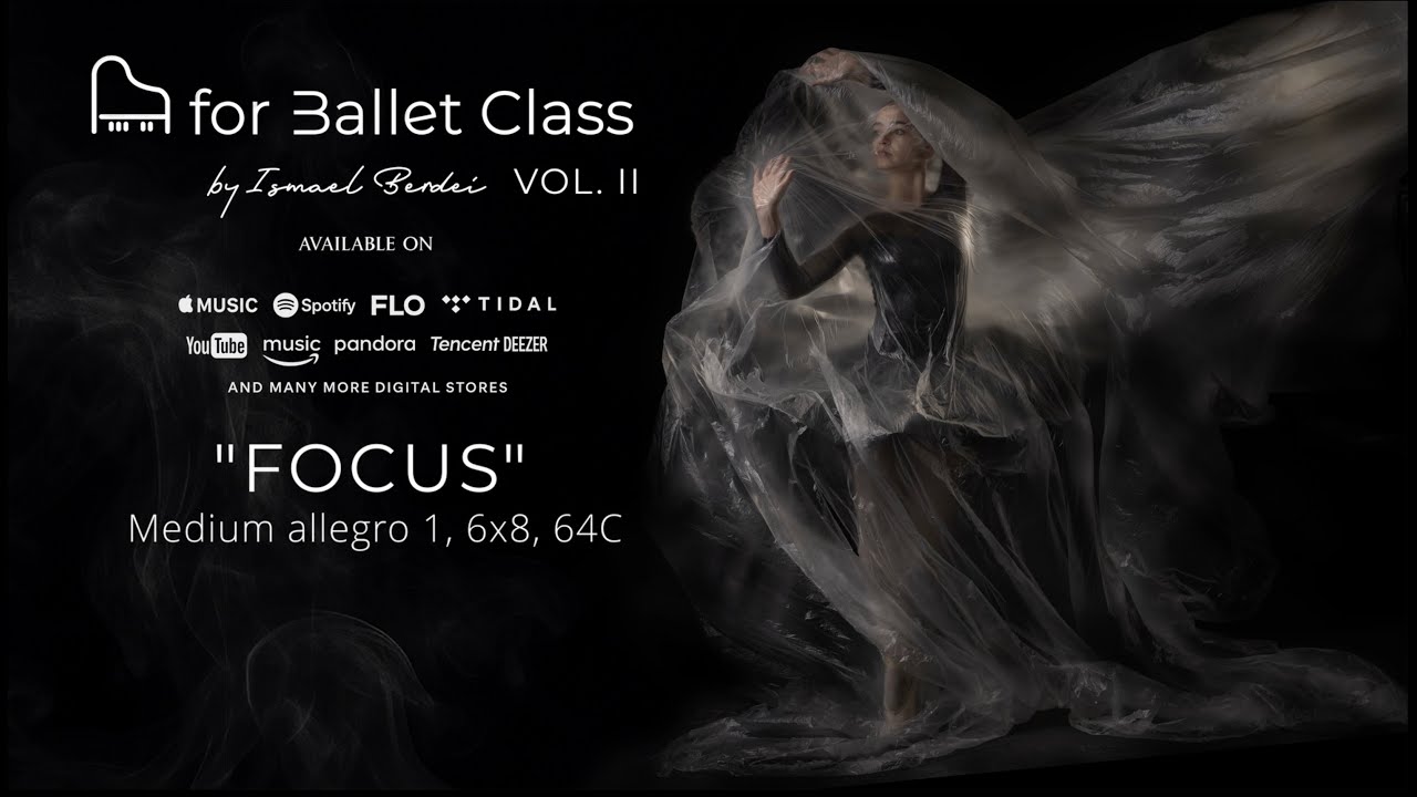Medium allegro 1 (6x8, 64C) FOCUS | #balletmusic #musicforballetclass #pianoballet