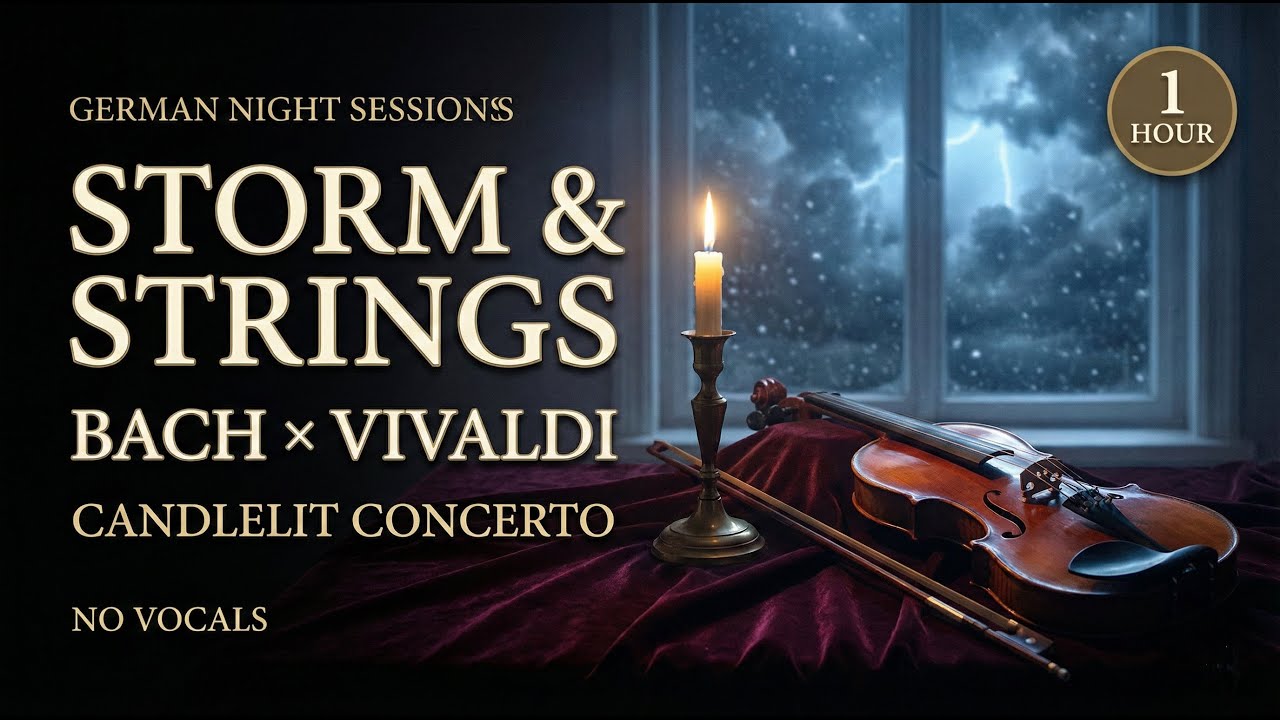 1 Hour Baroque Focus Music (No Vocals) | Bach × Vivaldi: Storm & Strings