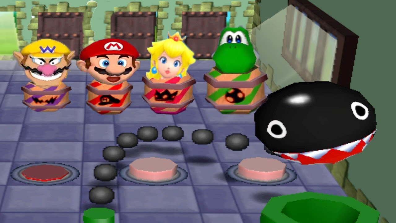 Mario Party 2 - minigame - Yoshi vs Wario vs Mario vs Peach (Master Cpu)