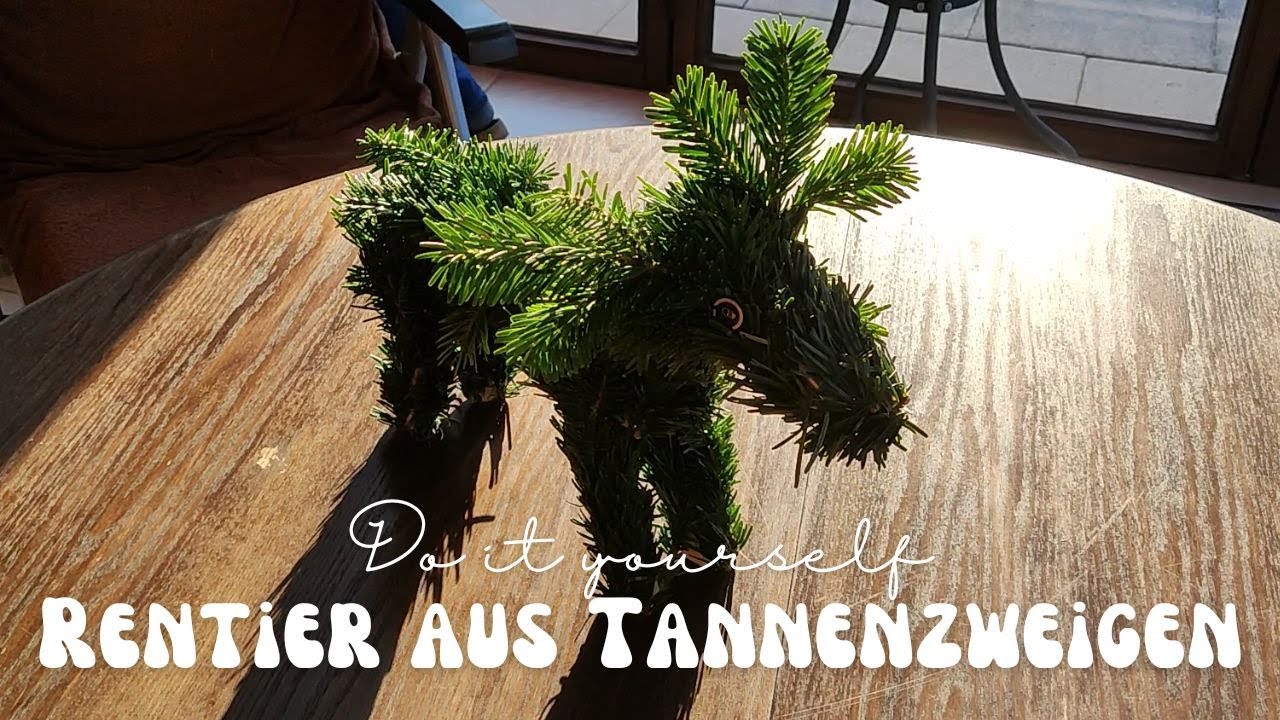 DIY Reindeer made from Fir Branches | Winter Decoration