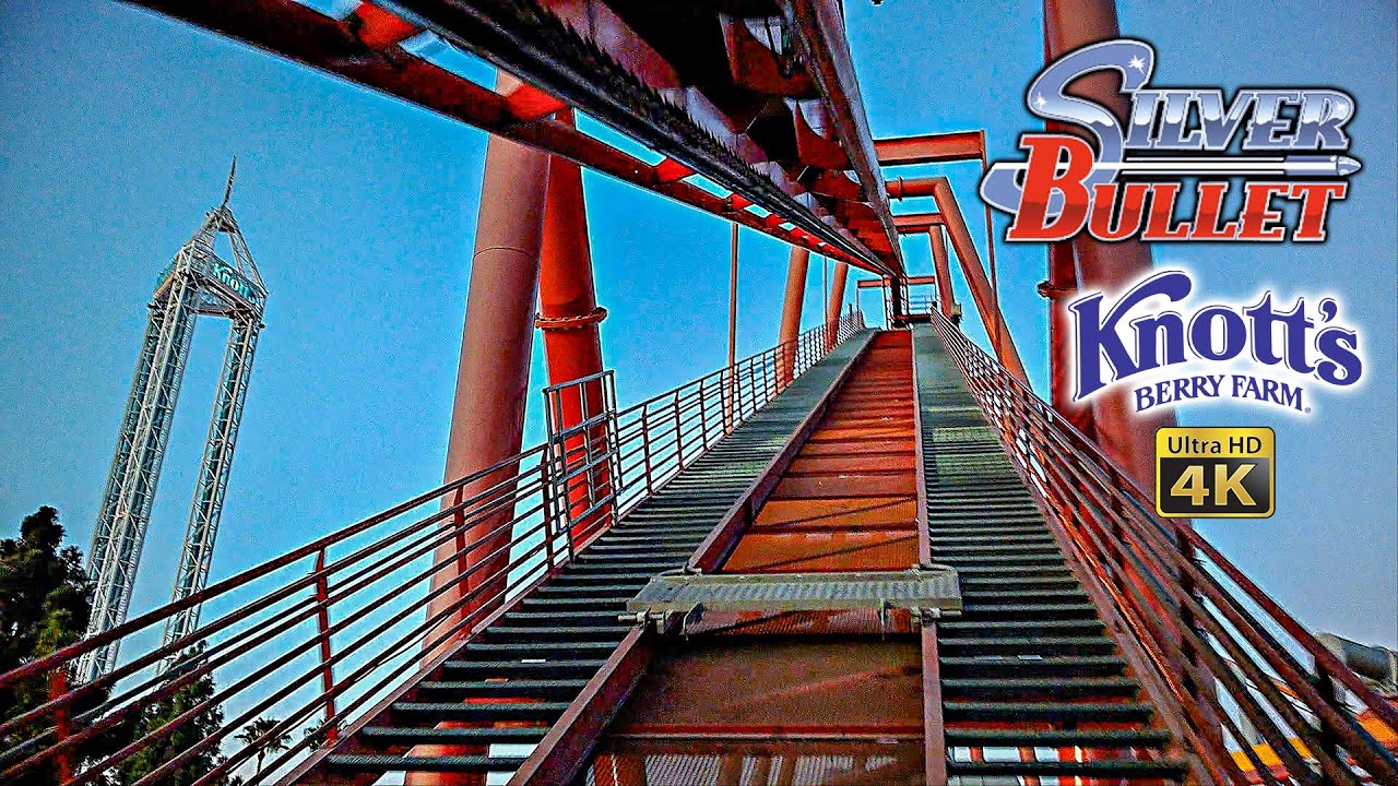 2025 Silver Bullet Roller Coaster Front Row On Ride 4K POV Knott's Berry Farm