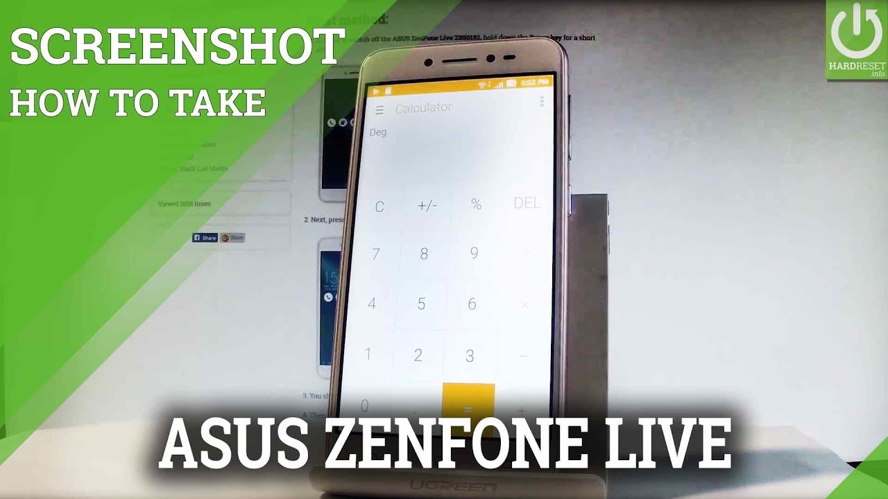 Как сделать снимок экрана в ASUS ZenFone Live - Захват экрана