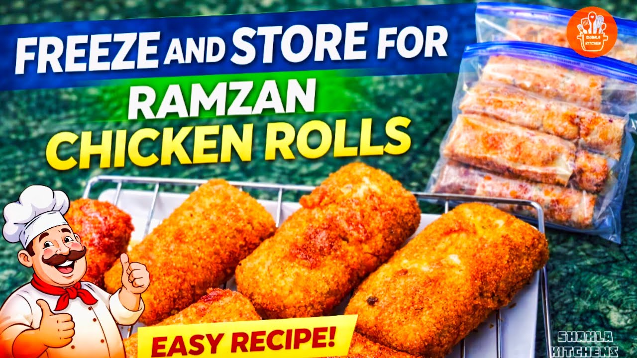 Freeze and Store for Ramzan EP:02 Chicken rolls @ShahlaKitchen777 Ramzan special 2026