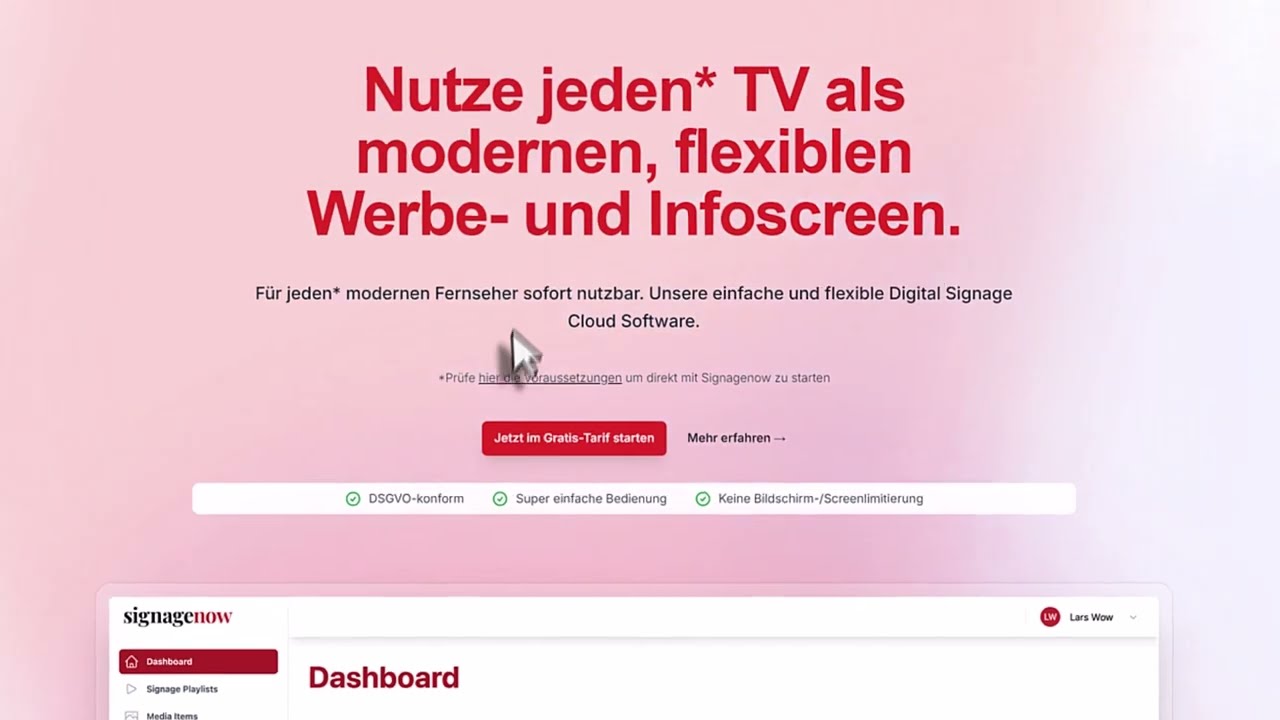 Der schnelle und einfache Start in SignageNow (Digital Signage Software)