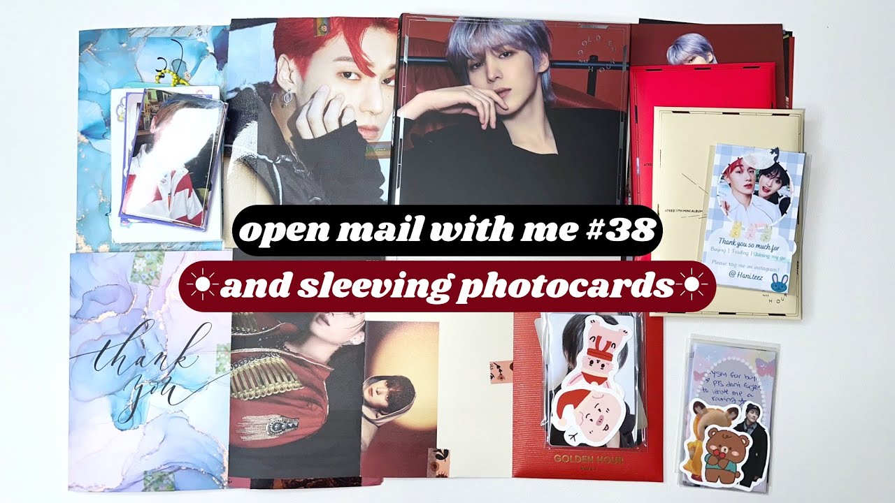 ☼ open mail with me #38 ☀︎ and sleeving photocards ☼