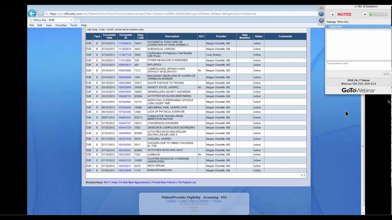 OfficeAlly EHR TrainingDemo
