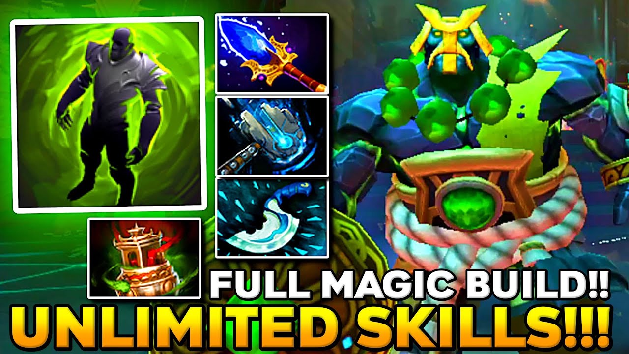 Earth Spirit Midlane Unlimited Rolling Stone Full Magic Skills - Dota 2 Pro Ranked Gameplay