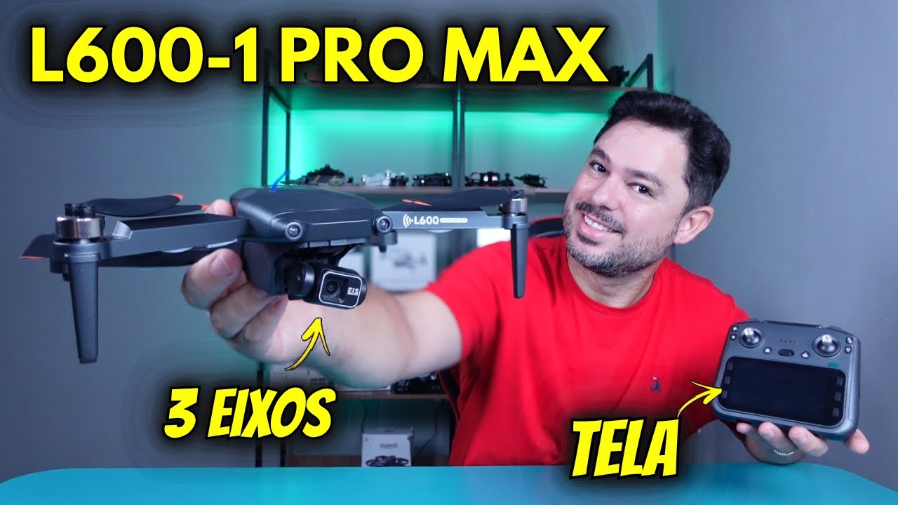 L600-1 PRO MAX | Drone Barato com 3 Eixos e Controle com Tela