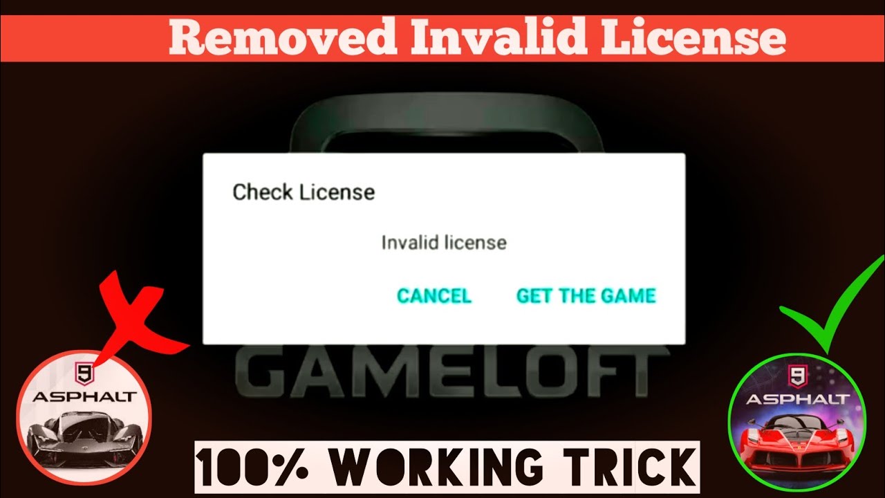 How To Fixed Invalid License Of Asphalt 9 no root || Asphalt 9 invalid license Kaise Fix Kare ✓