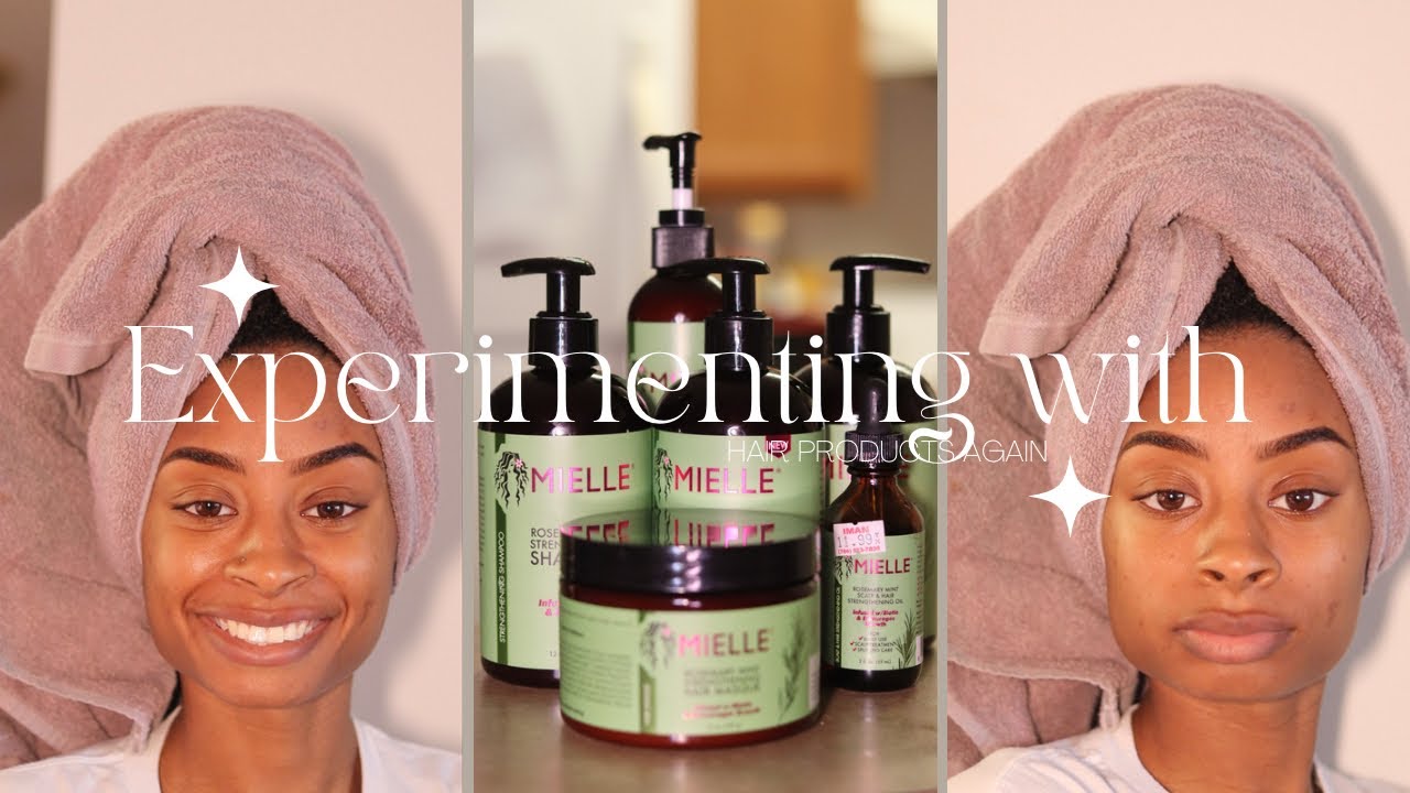 TRYING MIELLE ROSEMARY MINT HAIR PRODUCTS | EXPERIMENTING WITH HAIR PRODUCTS AGAIN