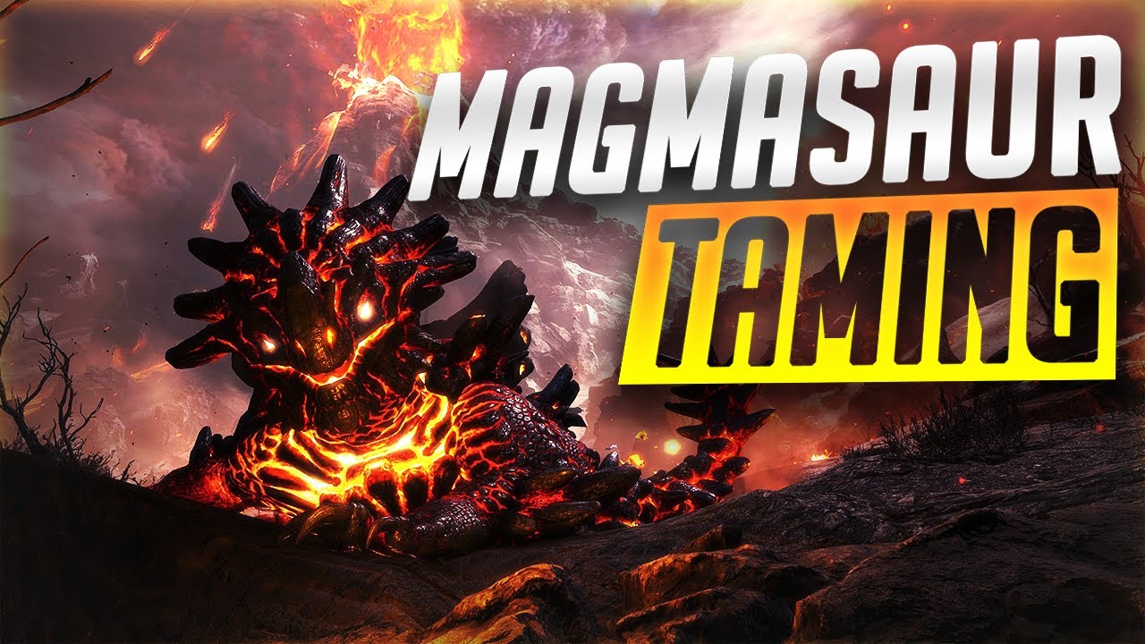 How to tame a Magmasaur! Abilities | Breeding | Locations! | EVERYTHING YOU SHOULD KNOW! Ark Genesis