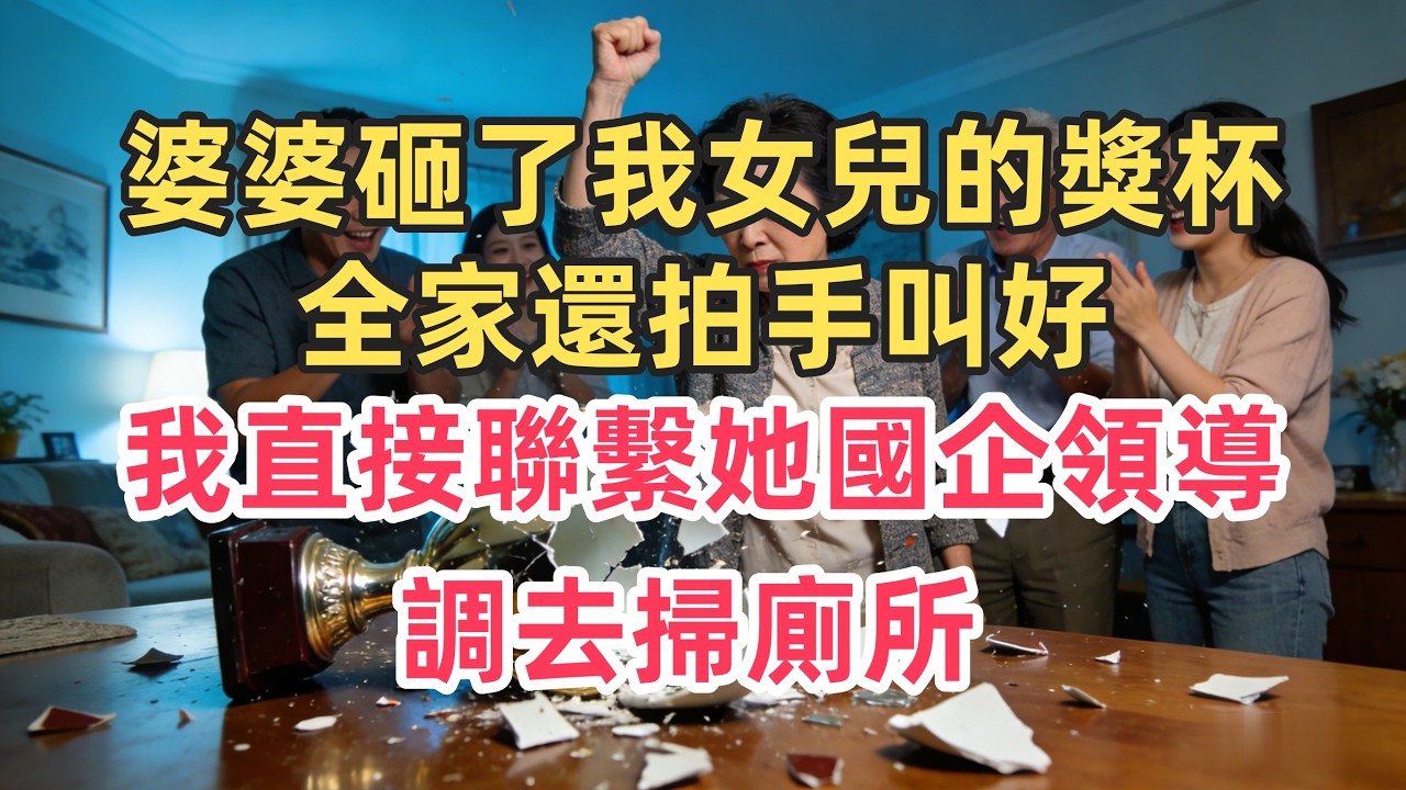 婆婆砸了我女兒的獎杯，全家還拍手叫好！我直接聯繫她國企領導：調去掃廁所