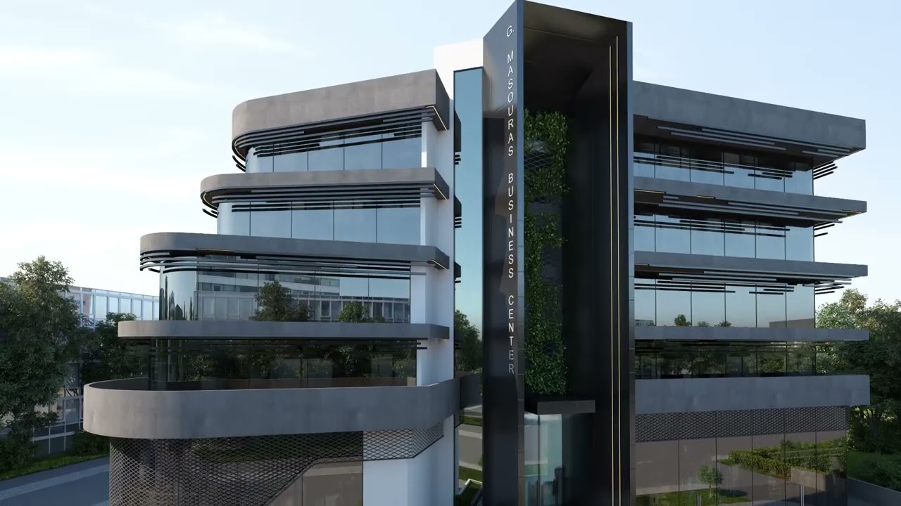 3D Animation: Modern Office Building in Larnaca, Cyprus
