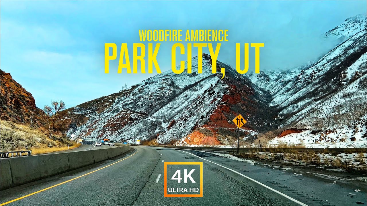 4K Calming Mountain Drive With Interior Car Sounds // Salt Lake City to Park City, UT