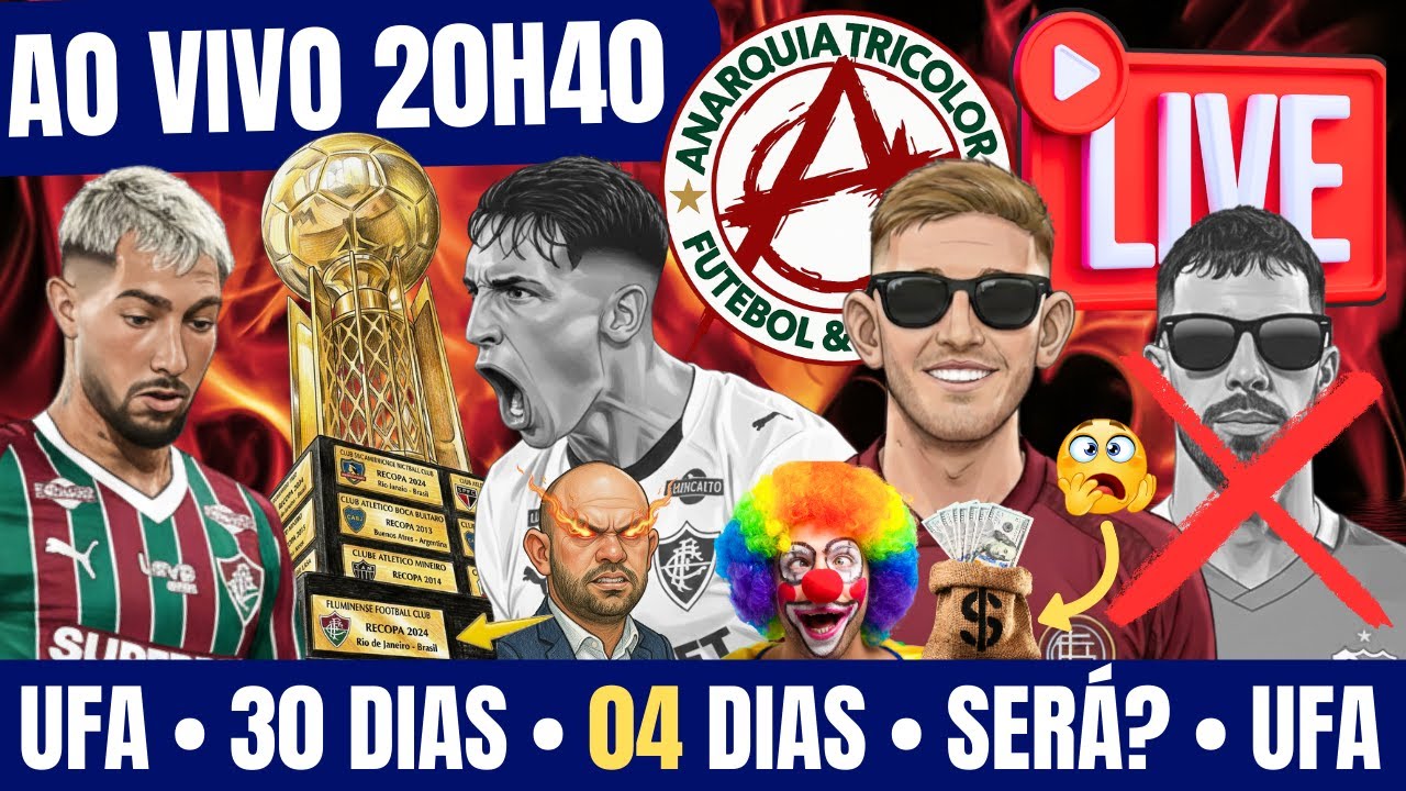 🔴 AO VIVO • UFA!😎 • 4 DIAS PRO FIM DA JANELA!😱 • BERNAL FORA • CASTILLO NO FLU? • UFA: NÃO VEM!🙏
