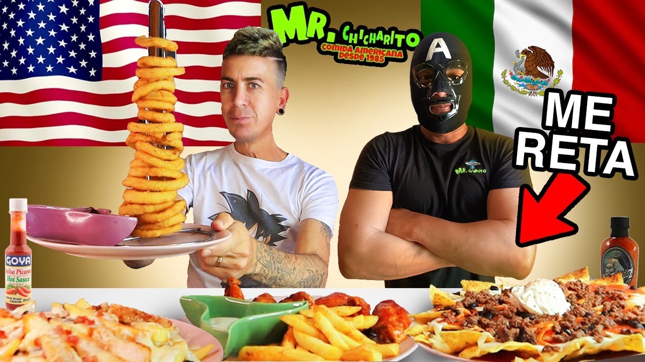 CHICHARITO ME RETA a COMER TODO el MENÚ de su RESTAURANTE *Si lo consigo se quita la mascara*