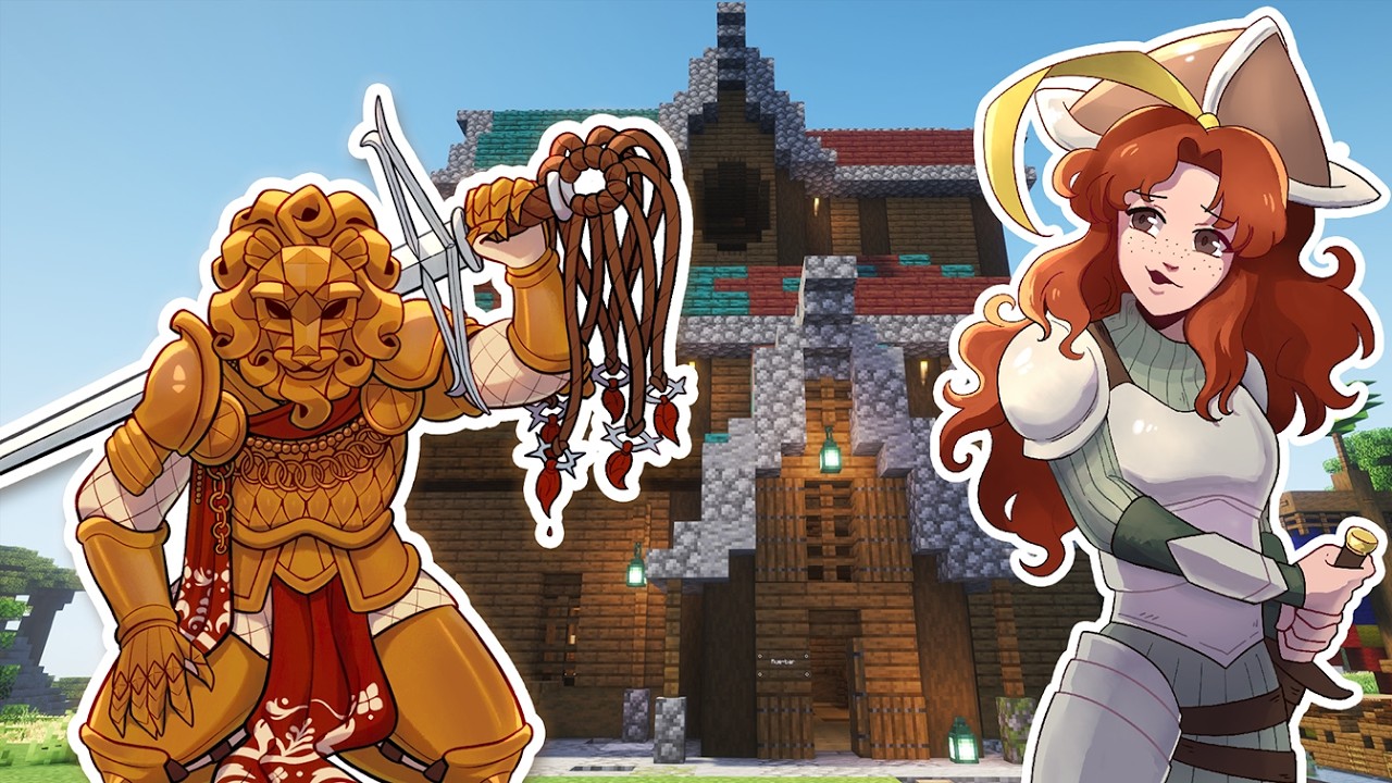 Owain duels Katie for information - Bannerfall SMP
