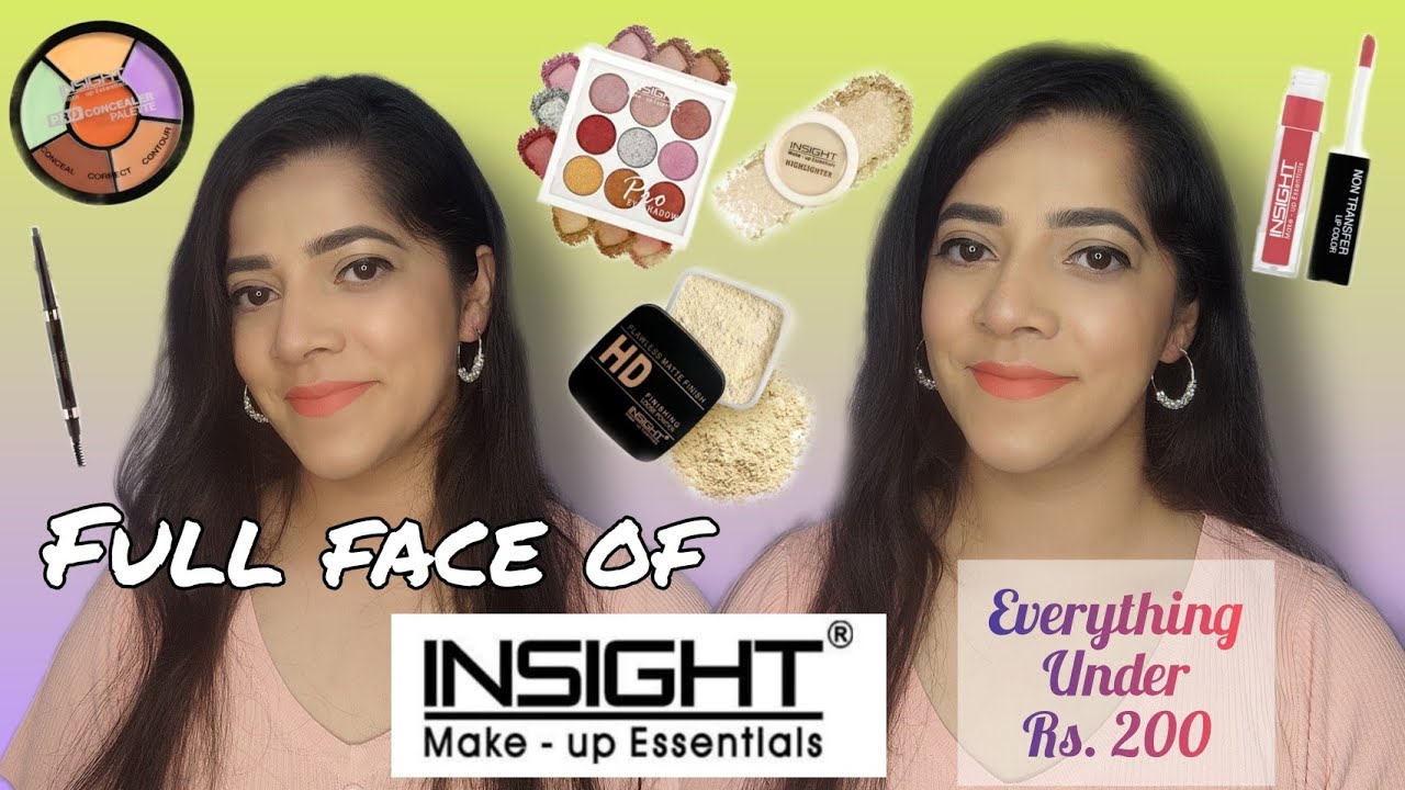 Insight Cosmetics One Brand Makeup Look | Everything under Rs. 200 | Affordable | The Elegant Beauty