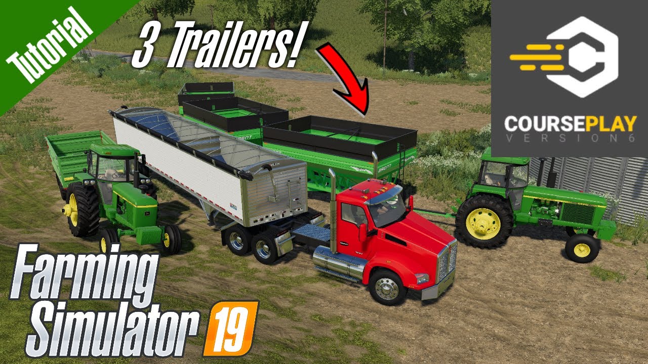 How to use Courseplay Grain Transport Mode (Mode 1) to haul and sell grain including multi-trailers
