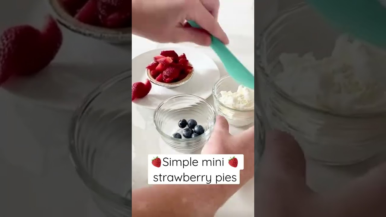 Dishing you up another simple + purposeful snack/breakfast/dessert - mini strawberry pies!