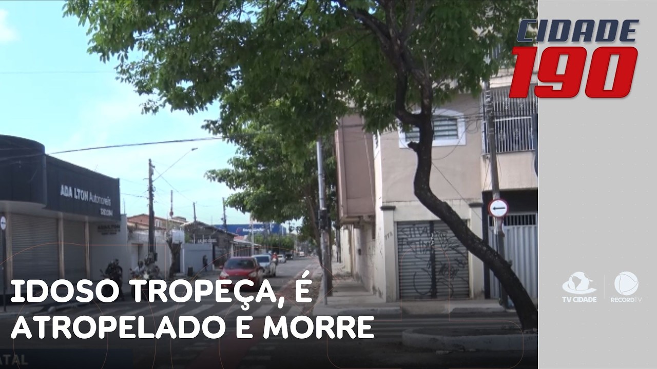 Idoso tropeça, é atropelado e morre ao tentar atravessar avenida | Cidade 190