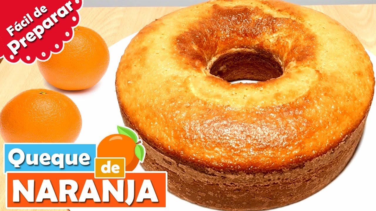 Como Preparar Bizcocho o queque de NARANJA EN LICUADORA muy esponjoso, fácil de hacer🍊| MegaDelicias