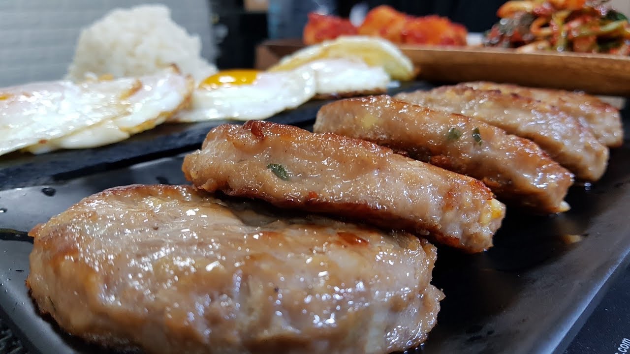 먹방창배tv 떡갈비 반숙계란 한입에 갓파김치 가즈아 mukbang eatingshow koreanfood asmr realsound copy