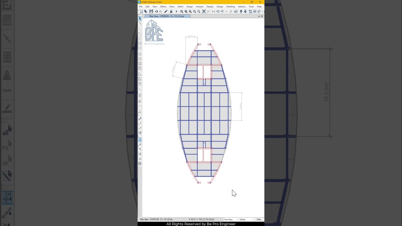 Draw Dimension Line in ETABS