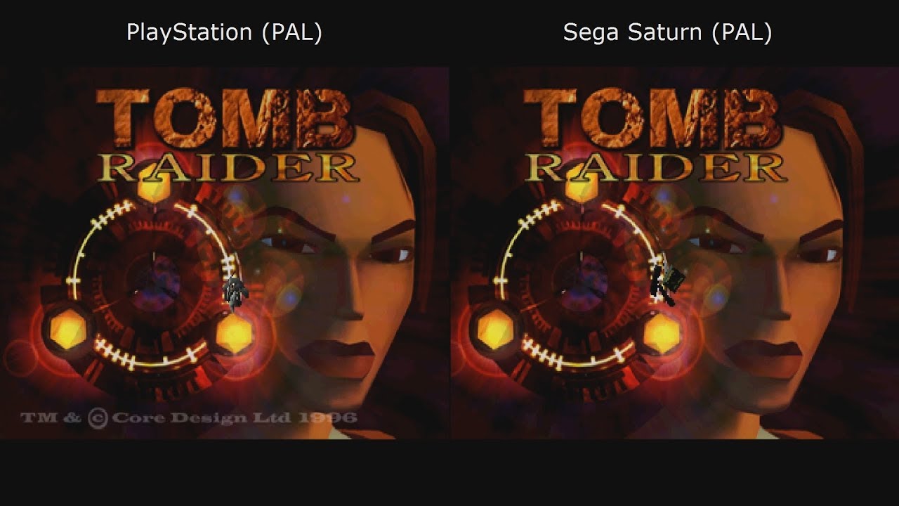 Tomb Raider - PlayStation vs Sega Saturn Comparison (PAL)