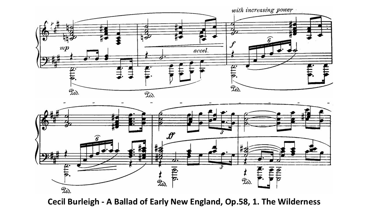 Cecil Burleigh - A Ballad of Early New England, Op.58, 1. The Wilderness