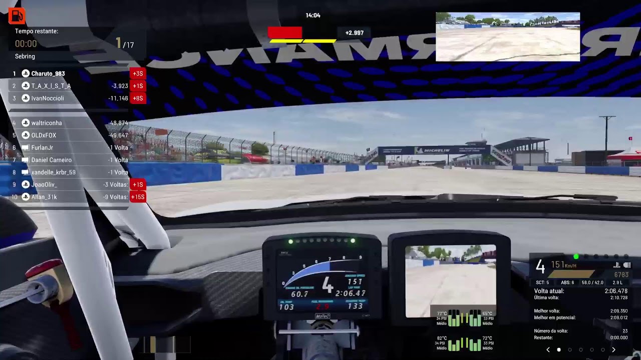 Terceira Etapa Pitwall Engineer - Sebring