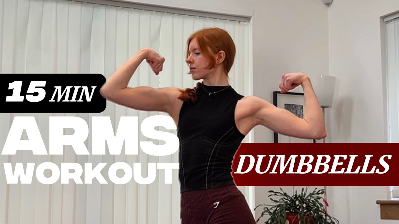 15 Min DUMBBELL ARMS & SHOULDER WORKOUT at Home