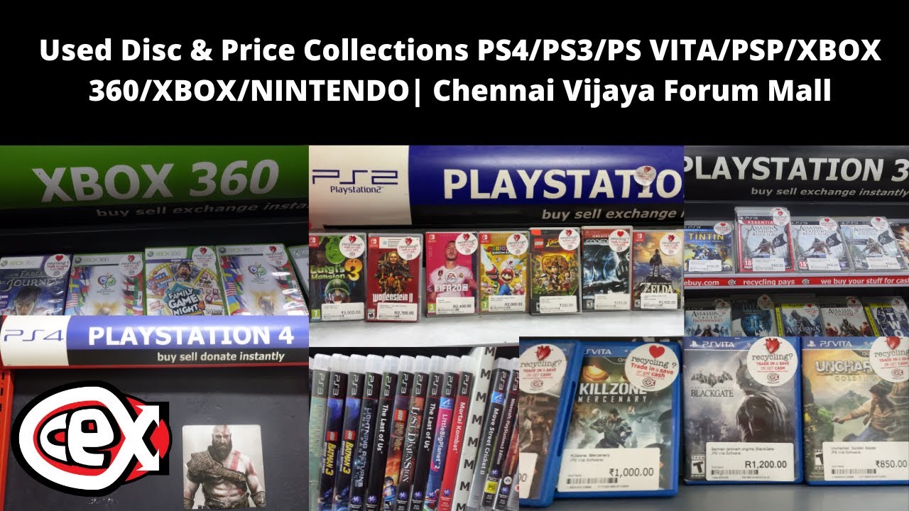 Used Disc & Price Collections PS4/PS3/PS VITA/PSP/XBOX 360/XBOX/NINTENDO| Chennai Vijaya Forum Mall